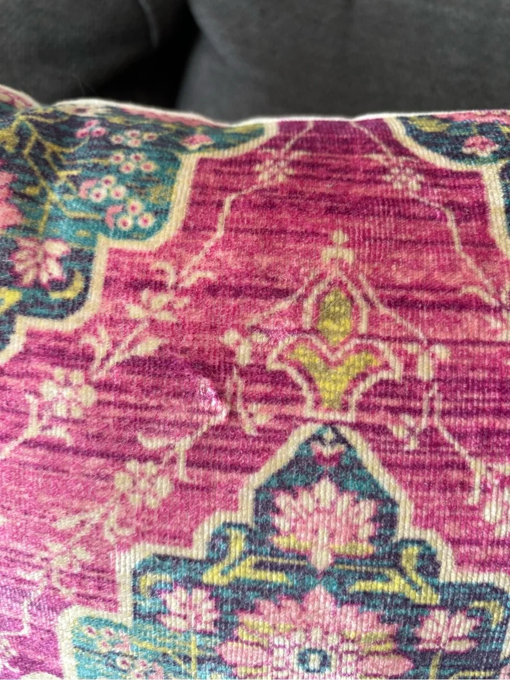 Bundle Anthropologie Vibrant Global Velvet Pillow Pink (2 pillows)